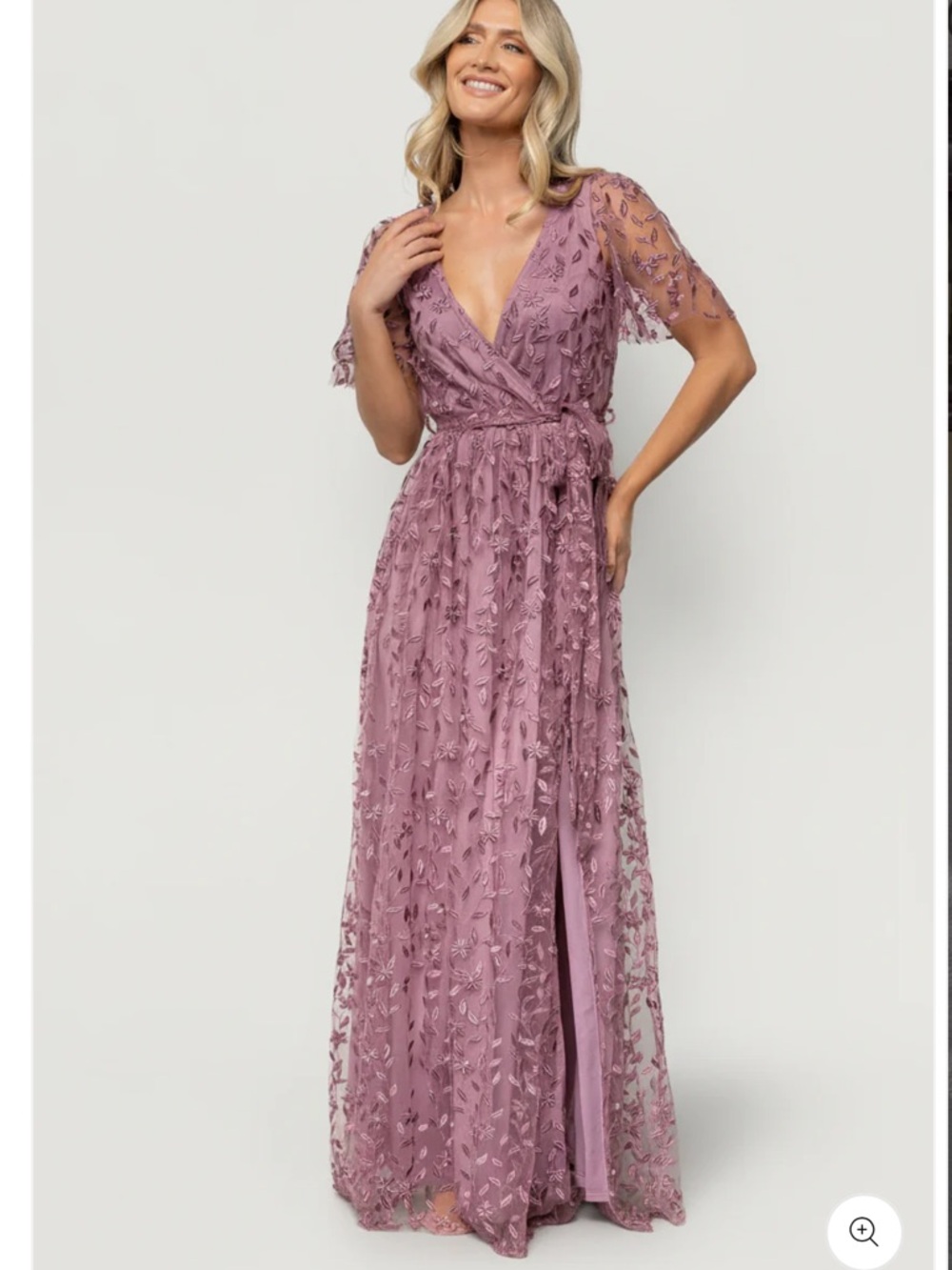 Baltic Born Mauve Lace Maxi Dress